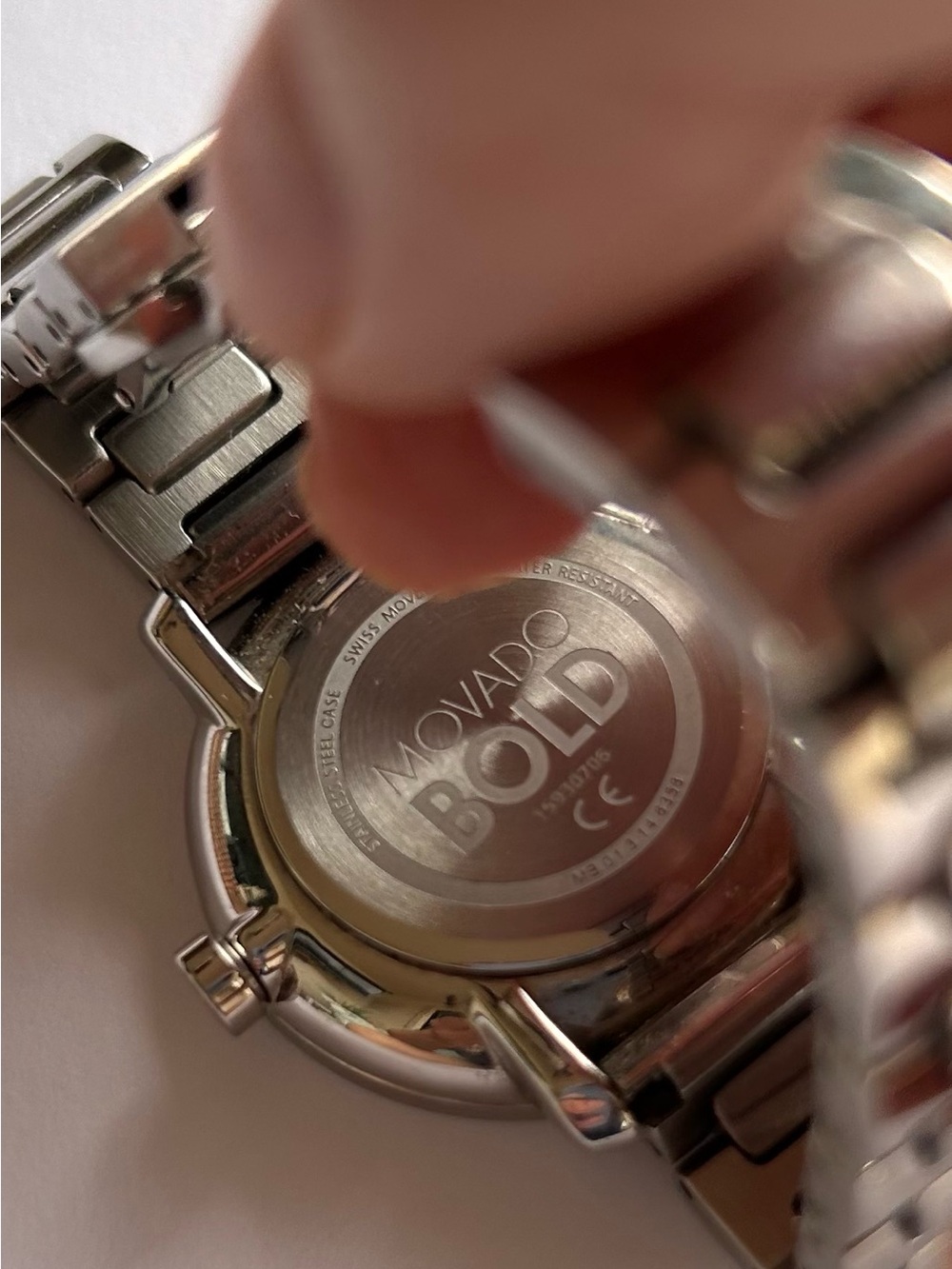 Movado Bold Sugar Dial Stainless Steel silver toned Museum Dial Bracelet Watch - Picture 3 of 6